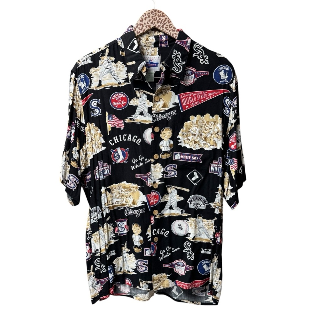 Reyn Spooner White Sox Baseball MLB Short Sleeve Button Up Shirt Medium